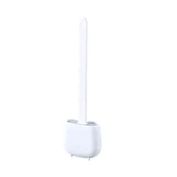 Clouds Silicone Toilet Brush with Bottle Holder Silicon Brushes Bristles Bathroom Bowl Set No Scratch Soft Cleaner Wall Mounted