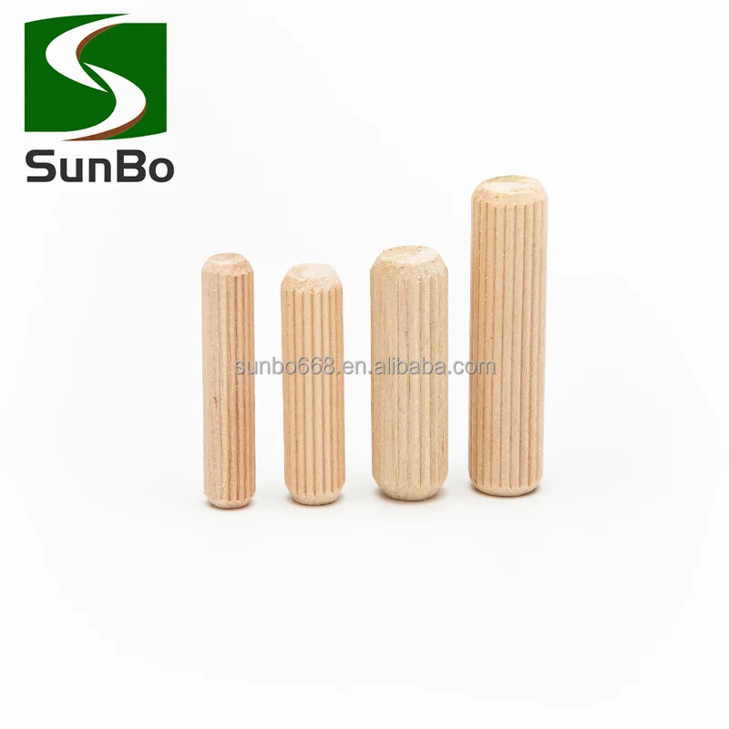 Cheap Price  Wood Dowel Pins  Furniture Connecting Wood Screw  Wooden Dowels   Fluted