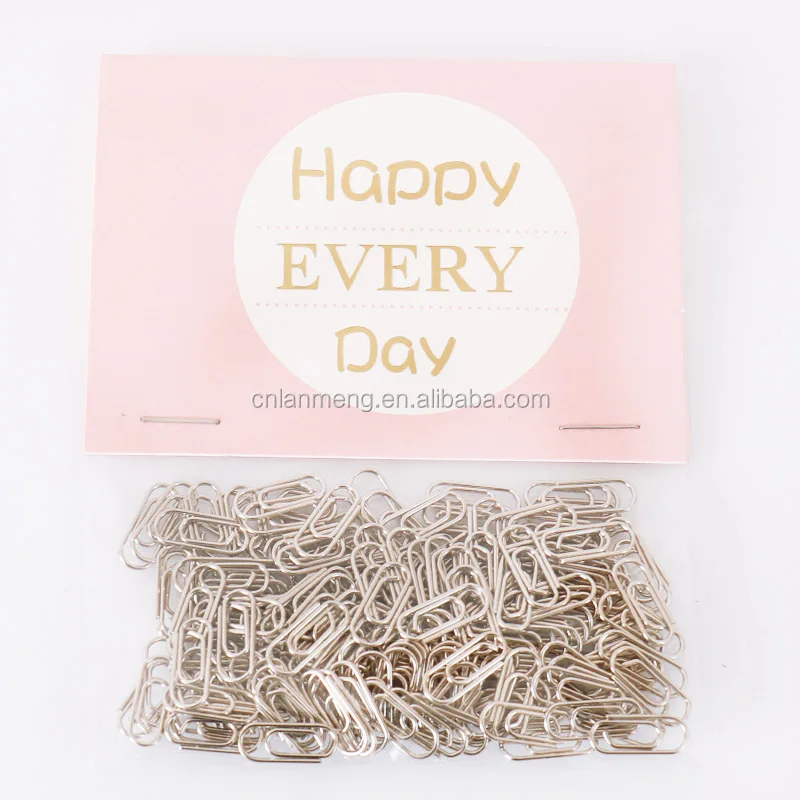 Mini metal paper clip 15mm nickel -plated  .gold ,rose gold  color cute round  paper clip