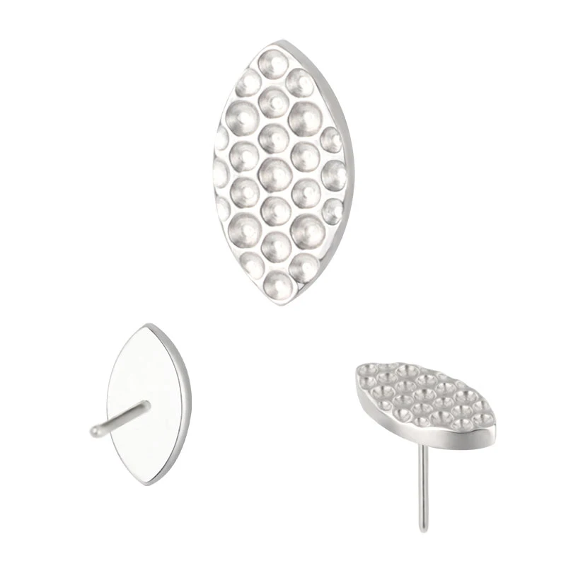 Fashion ASTM F136 Titanium Threadless Push Pin Earring Implant Grade Labret Top Nose Rings Piercing Jewelry Wholesale