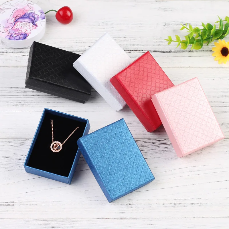 logo print packaging jewelry cardboard lid and base paper color boxes