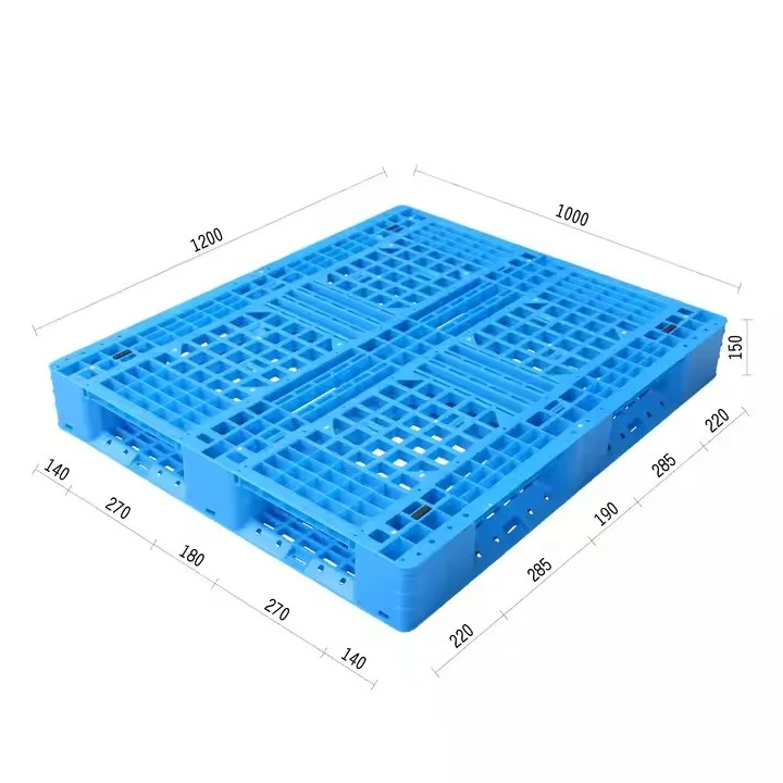 1200*1000*150mm HDPE Six Runners Steel Reinforced Racking Pallet Newly Design Plastic Pallet for Warehouse TP-1210WT