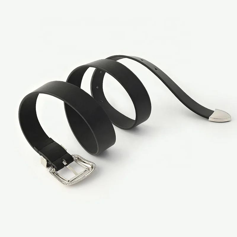 Silver Alloy Pin Buckle Belts for Women PU Leather Waist Belts Ladies Waistband for Jeans Dress