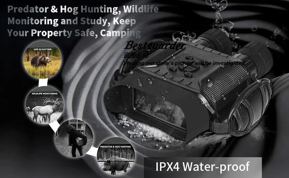 
Bestguarder NV-900 4.5*40 digital night vision binoculars for hunting up to 300m at night 