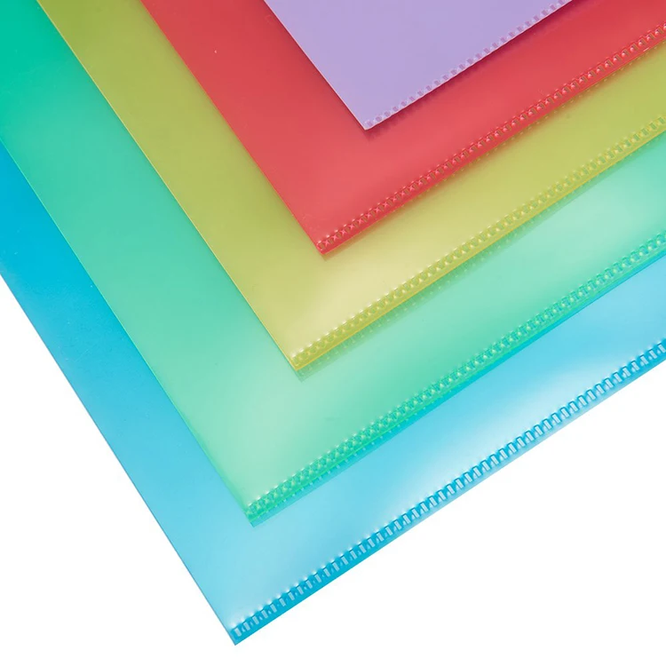 
Wholesale A4 Size transparent document file folder L-shaped plastic file cover 