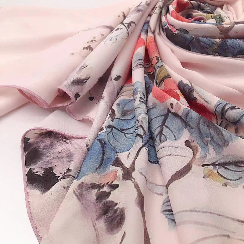2022 new arrivals bawal chiffon voile premium scarf woman hijab muslim chiffon printed fabric tudung chiffon hijabs scarves