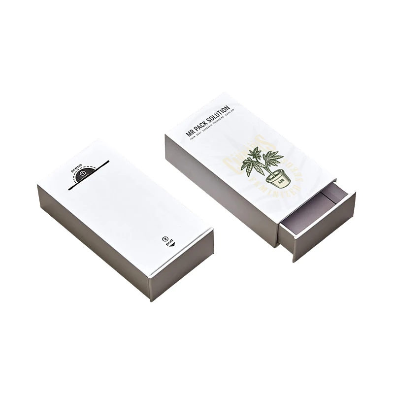 Childproof 5 Pack King Size Pre Package Rolls Drawer Box With Child Resistant Button Papers Smoking King Size Paper Boxes