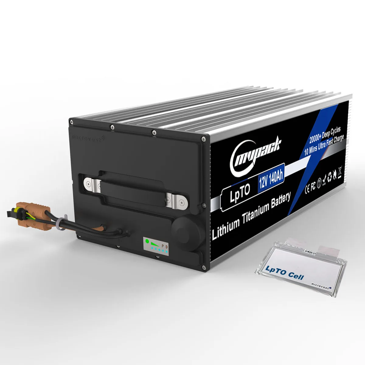 MVPACK ultra longlife safety fast charging customized LTO LpTO 12V 140Ah 5S14P lithium ion titanate battery