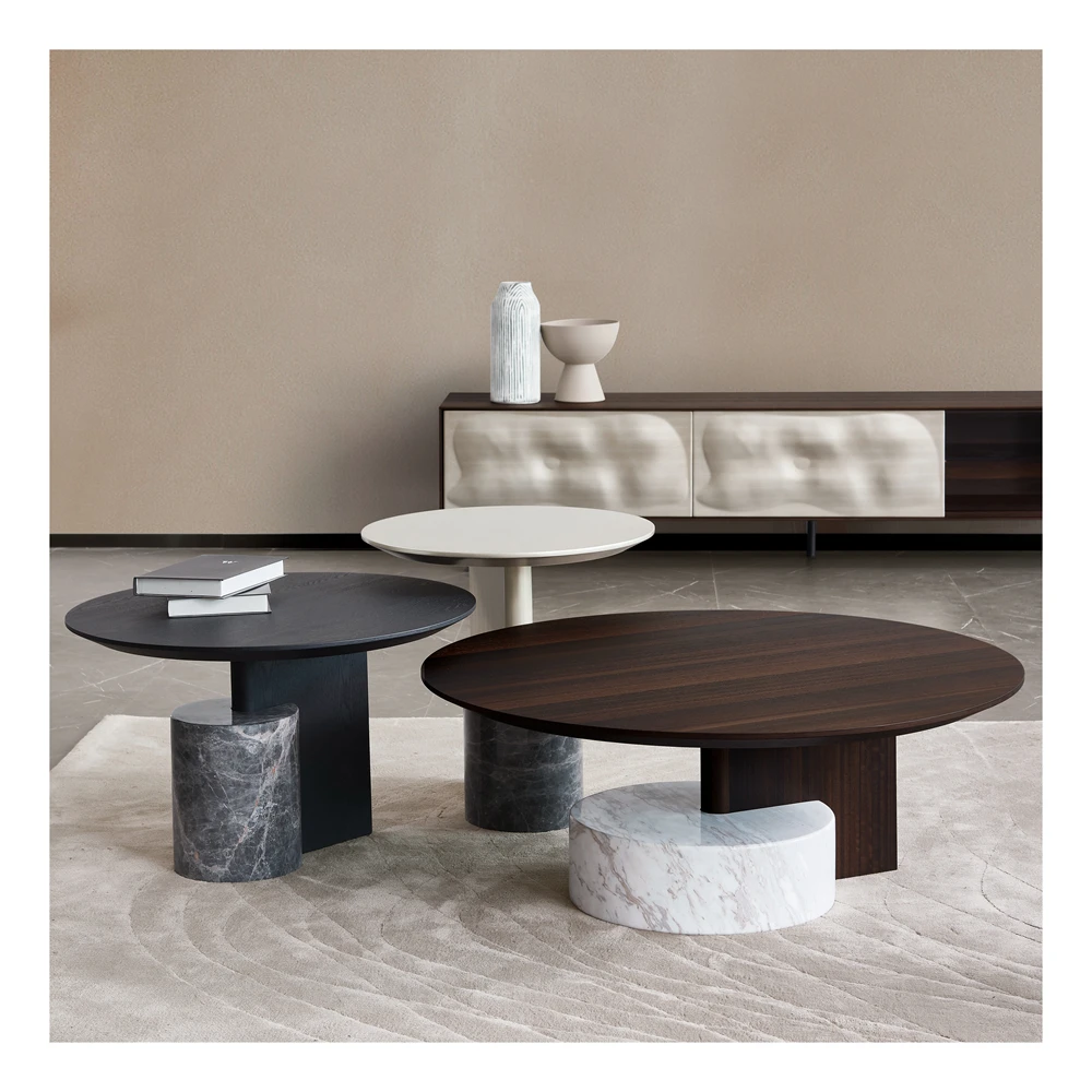 Дизайнерский уникальный мраморный большой журнальный столик с подставкой для хранения телевизора и кофейным столиком Роскошная современная мебель