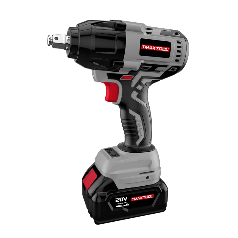 Tmaxtool 650N.m Torque 4000Mah Li-ion Battery Power Tool Cordless Wrenches 21V 1/2Inch Head Impact Wrench