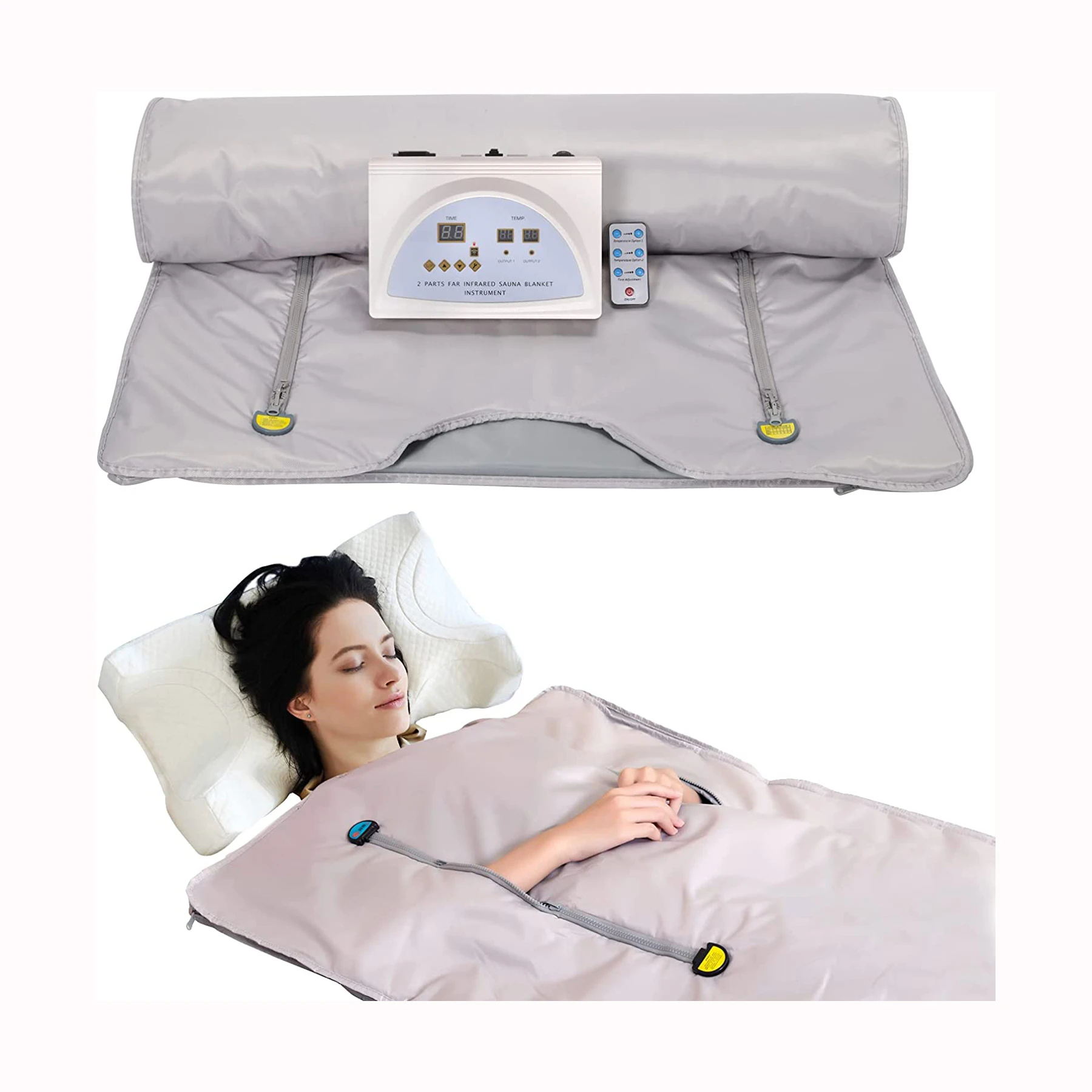 Professional Therapy Sweat Sauna Body Heating Body Shaper Blanket Infared Ozone Sauna Blanket With Remote Controller