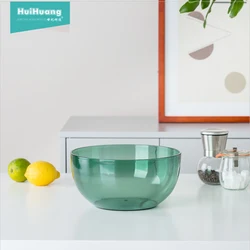 Wholesale dinnerware big round kitchen restaurant 9 inch clear salad bowls reusable PP plastic bowl