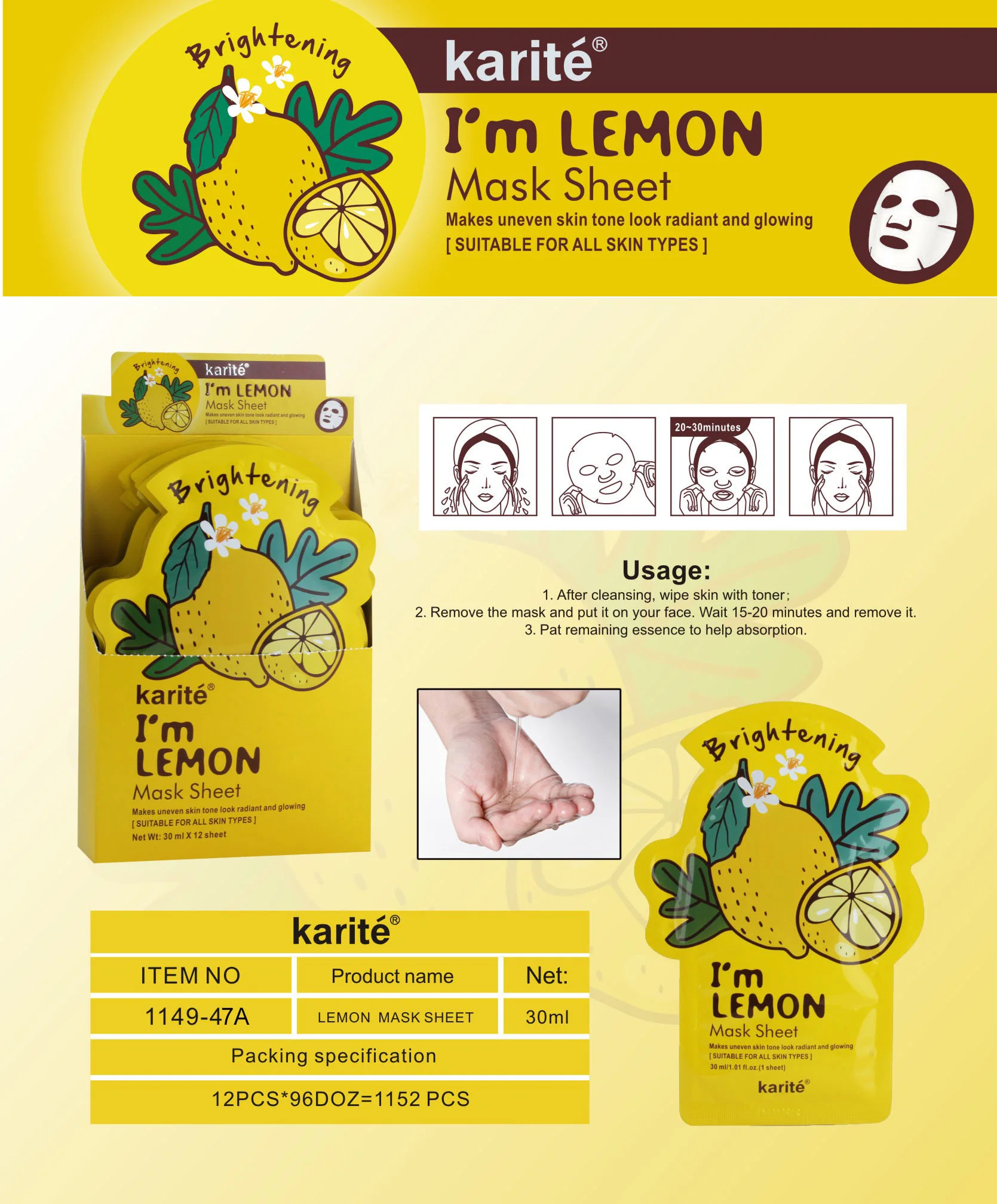 Mask Whitening Mask Paper Sheet Korea Skin Care Moisturizing Sheet  Korean Facial Mask Combo Pack