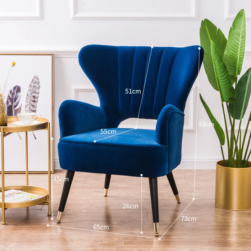 Wholesale Velvet Living Room Modern Sofa Velvet Single Accent Scandinavian Chair