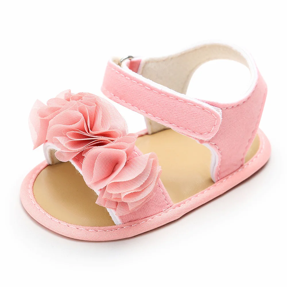 BB0015 china wholesale Beautiful Shiny pink cheap baby toddler sandal girls flower infant dress sandals for little girls