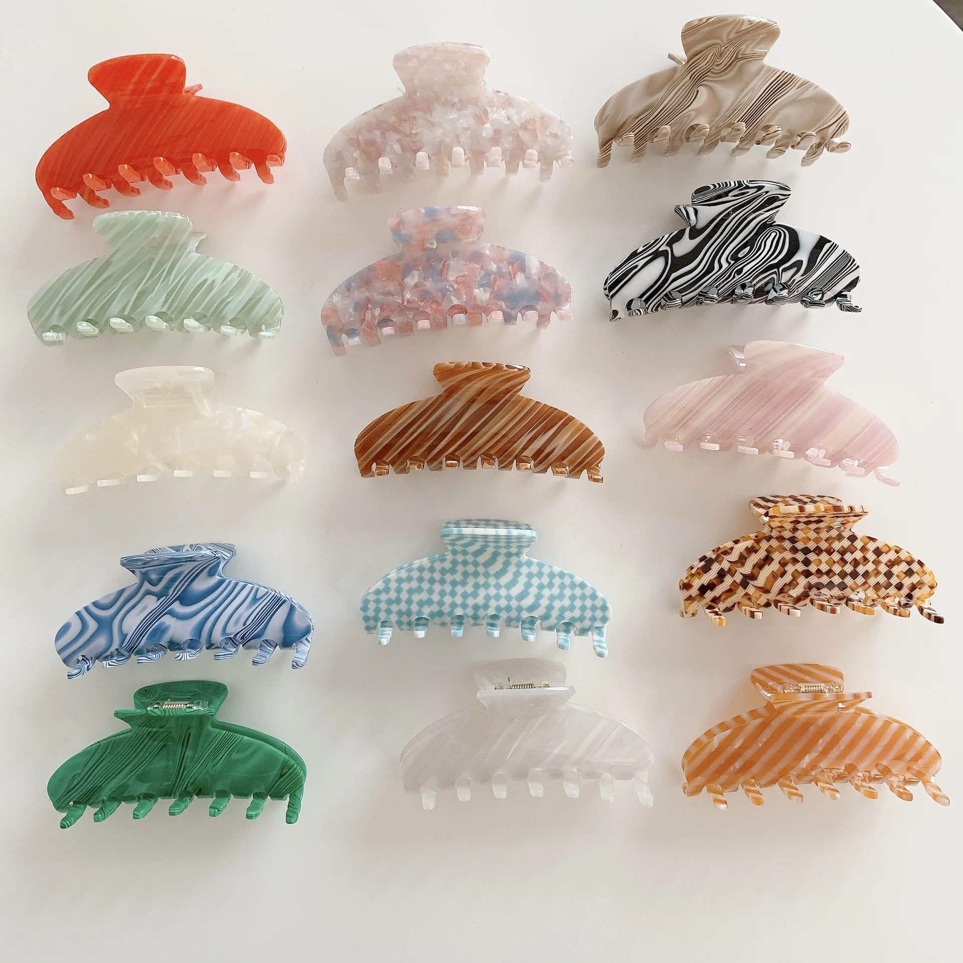 New Arrival  Fix  Thick Hair Golden  Hair  Female Girl    Hairpin Clip Shark Alloy  Big Size 10CM Middle  Hair Claws Clip
