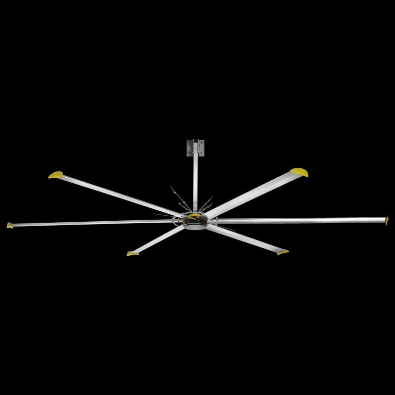 AMTHI 6 Magnalium Alloy Blades 220V 750w Silent Brushless DC Big Ceiling Hvls Fans for Air Cooling