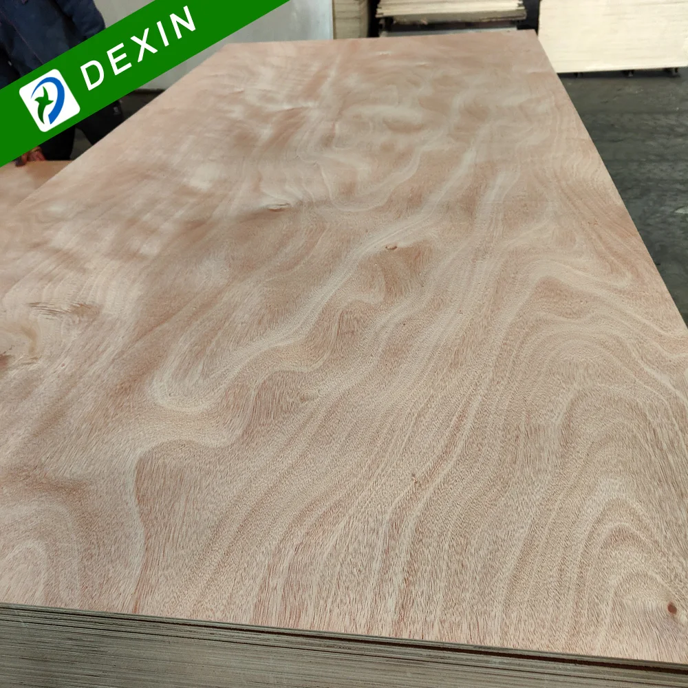 Popular 4x8ft Commercial Okoume Plywood  E1/ E0 Glue Sheet for Cabinet and Furniture