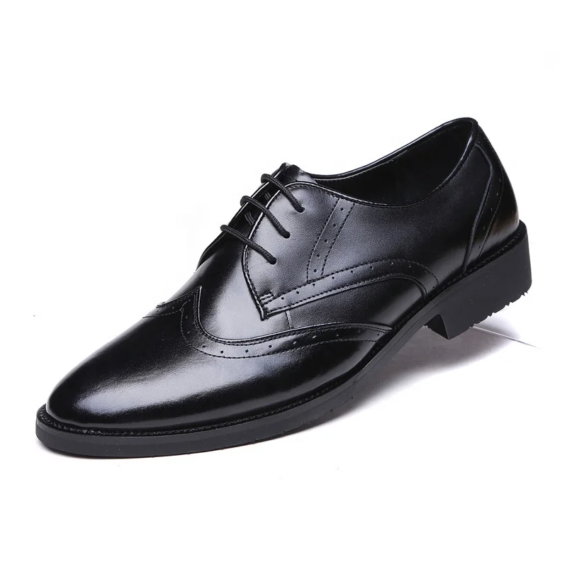 Genuine Cow Leather Men Black Anti-Slip hotel staff bank staff professional Manager Shoes