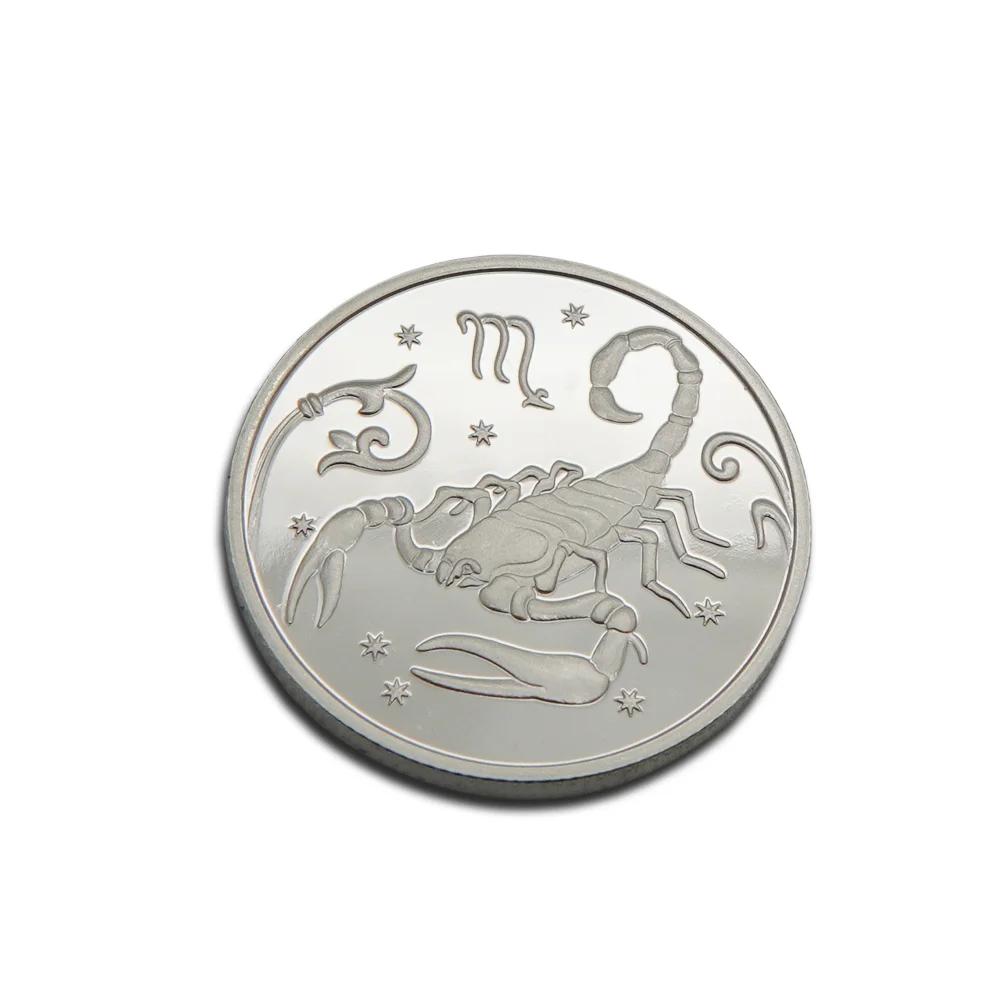 fortune customised metal coin brass alloy coin metal crafts Constellation lucky coin