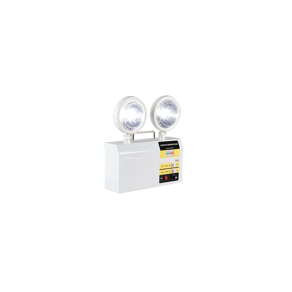 2x2W High Brightness LED Emergency Lamp Battery Rechargeable Two Spot Emergency Lights