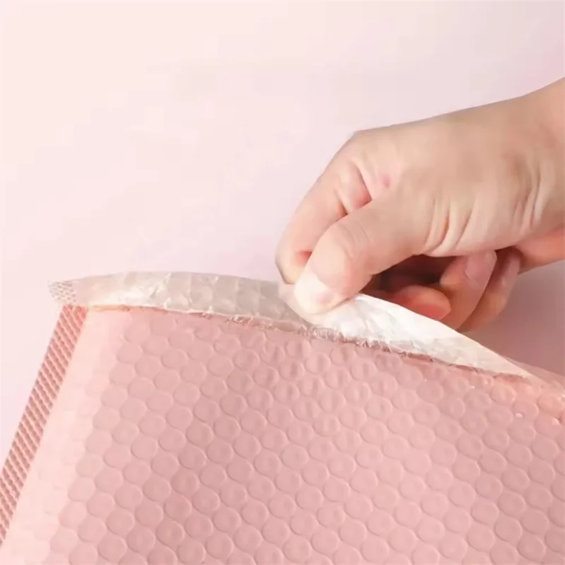 35*45+5cm Bubble Mailer Printed Poly  nude pink  Wrap Padded Mailing Bag Metallic Bubble Envelope
