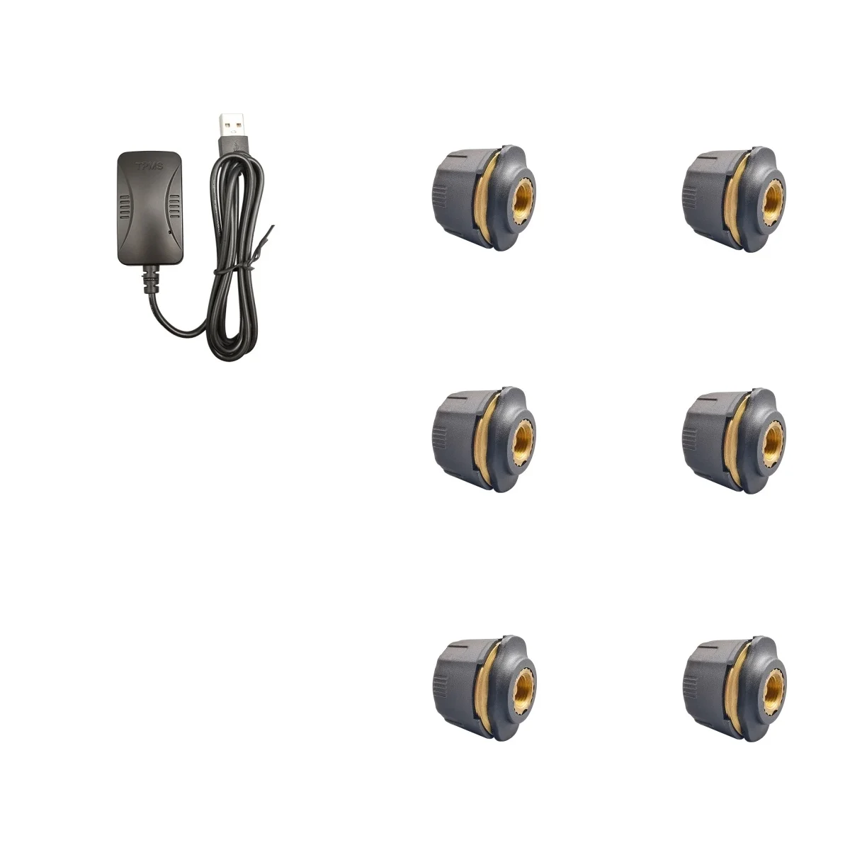 USB TPMS экран для грузовика автомобиля Android в режиме реального времени внешний датчик 8V1 шинный клапан резьба
