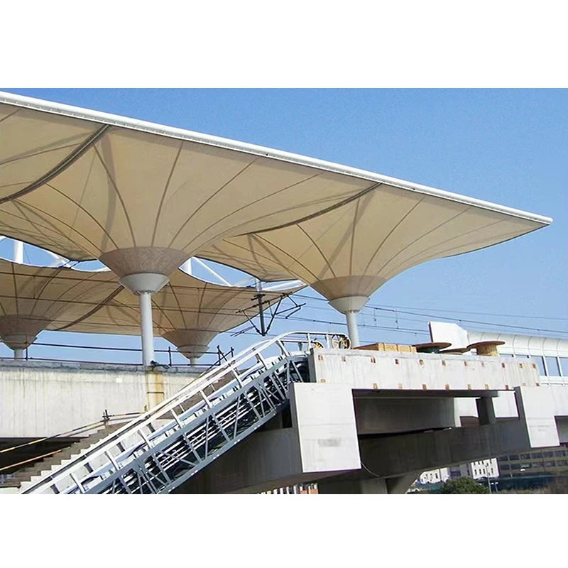 Новинка укрытие для улицы PVDF зонтик ткань тент пейзаж солнцезащитный абажур структура парковки аэропорта Спортивный стадион