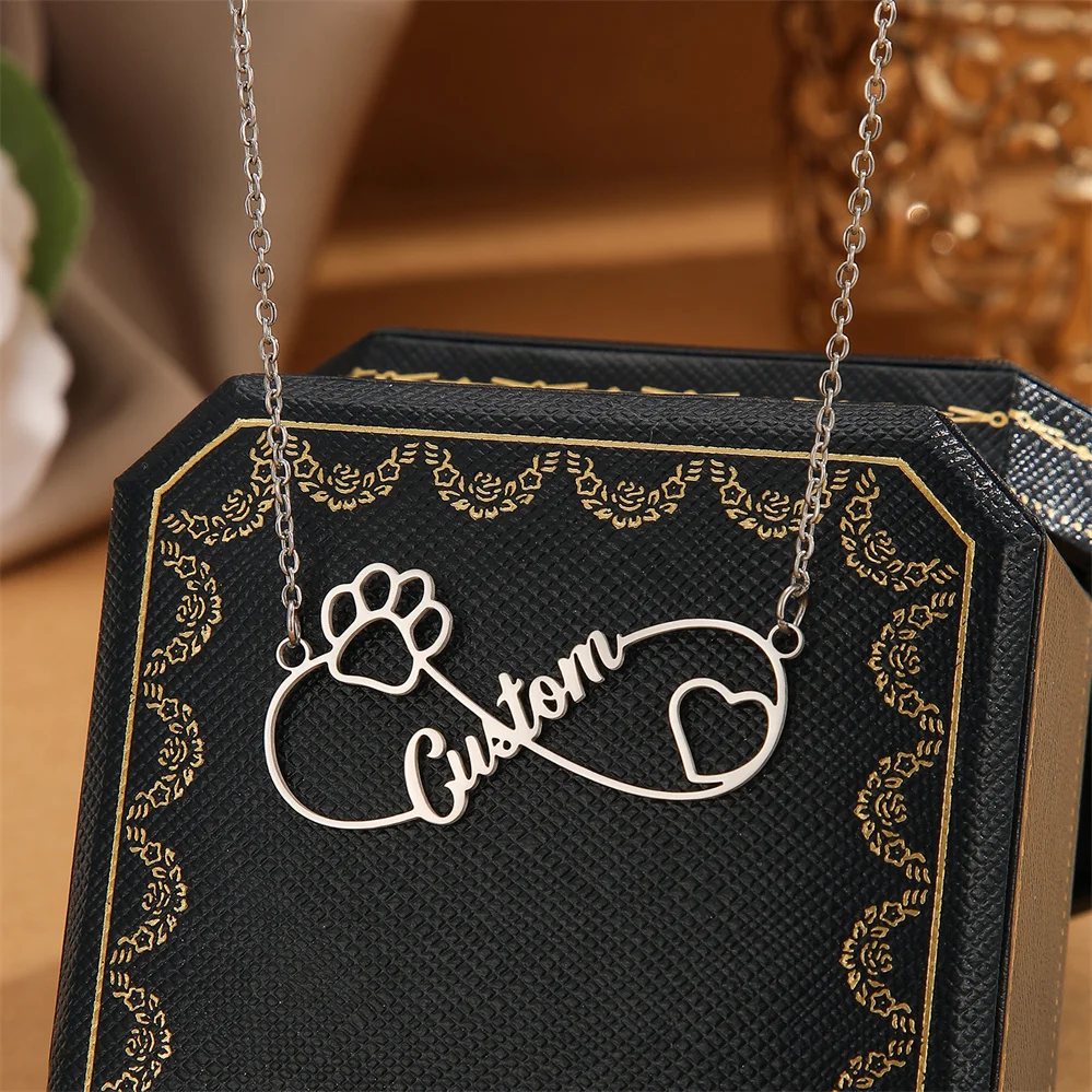 Infinity Symbol Pendant Necklace For Women Custom Name Personalized Necklaces Stainless Steel Friendship Jewelry Gifts