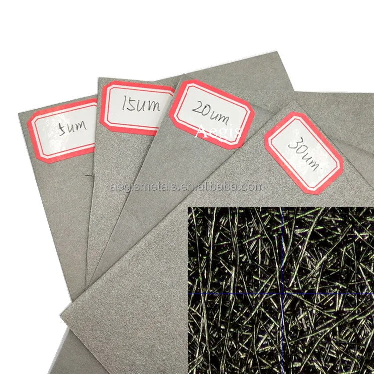 100 200 300 400 Micron 500 600 800 Micron Thickness Pure Ni Fiber Sintered Frits Nickel Fiber Felts