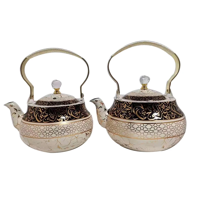 2l Teapot white Pot  for Loose Tea Stainless Steel arabic coffee  Pot Strainer Office Hot Water