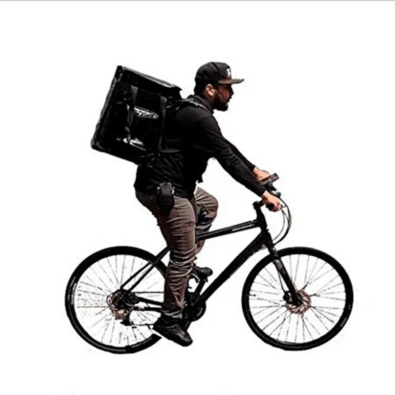 Motorcycle Food Delivery Backpack with Cup Holder Pizza Delivery Backpack Thermal Bag Food Delivery Bag For Scooter