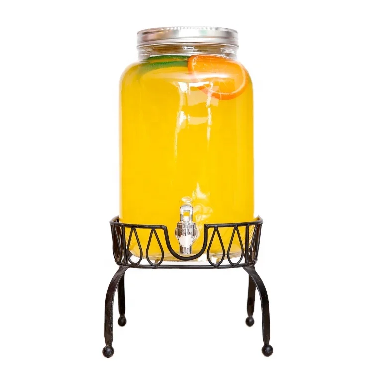 Wide Mouth Yorkshire Cold Brew Glass Mason Jar Bottle 2Gallon Beverage Coffee Dispenser With Tap And Lid