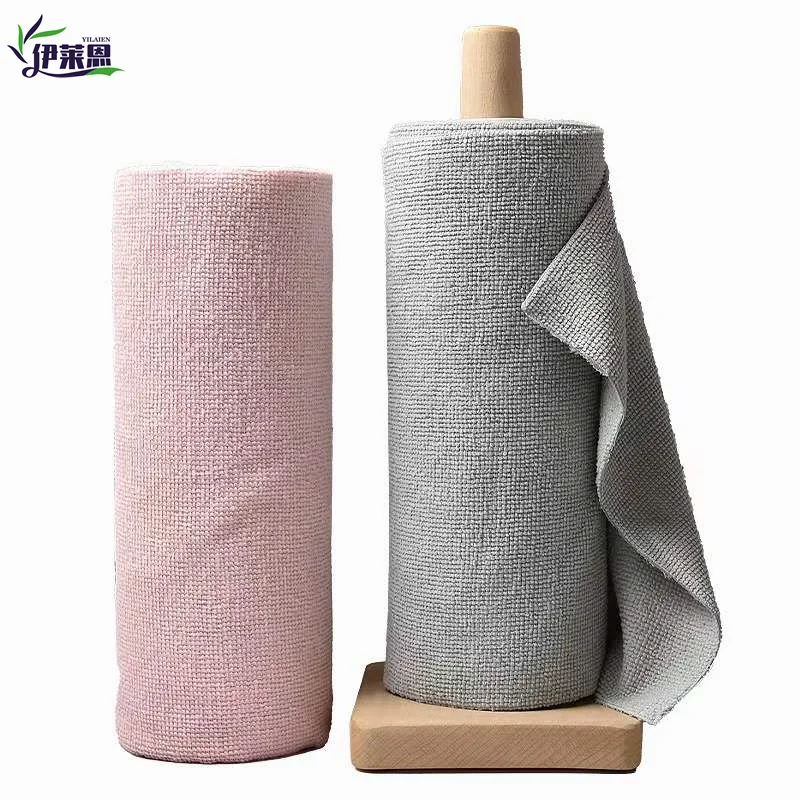 Strong Absorption Quick Dry Microfiber Cleaning Cloths Roll Disposable Cleaning Rags Reusable Towel Microfiber Towel Roll
