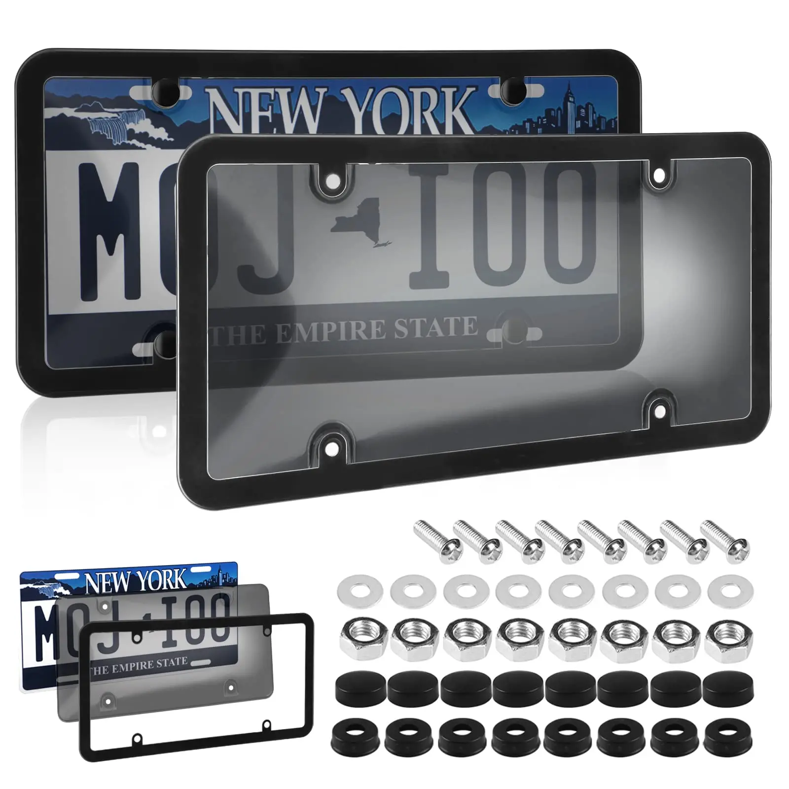 Car plastic licence number plate frames license plates covers for USA market