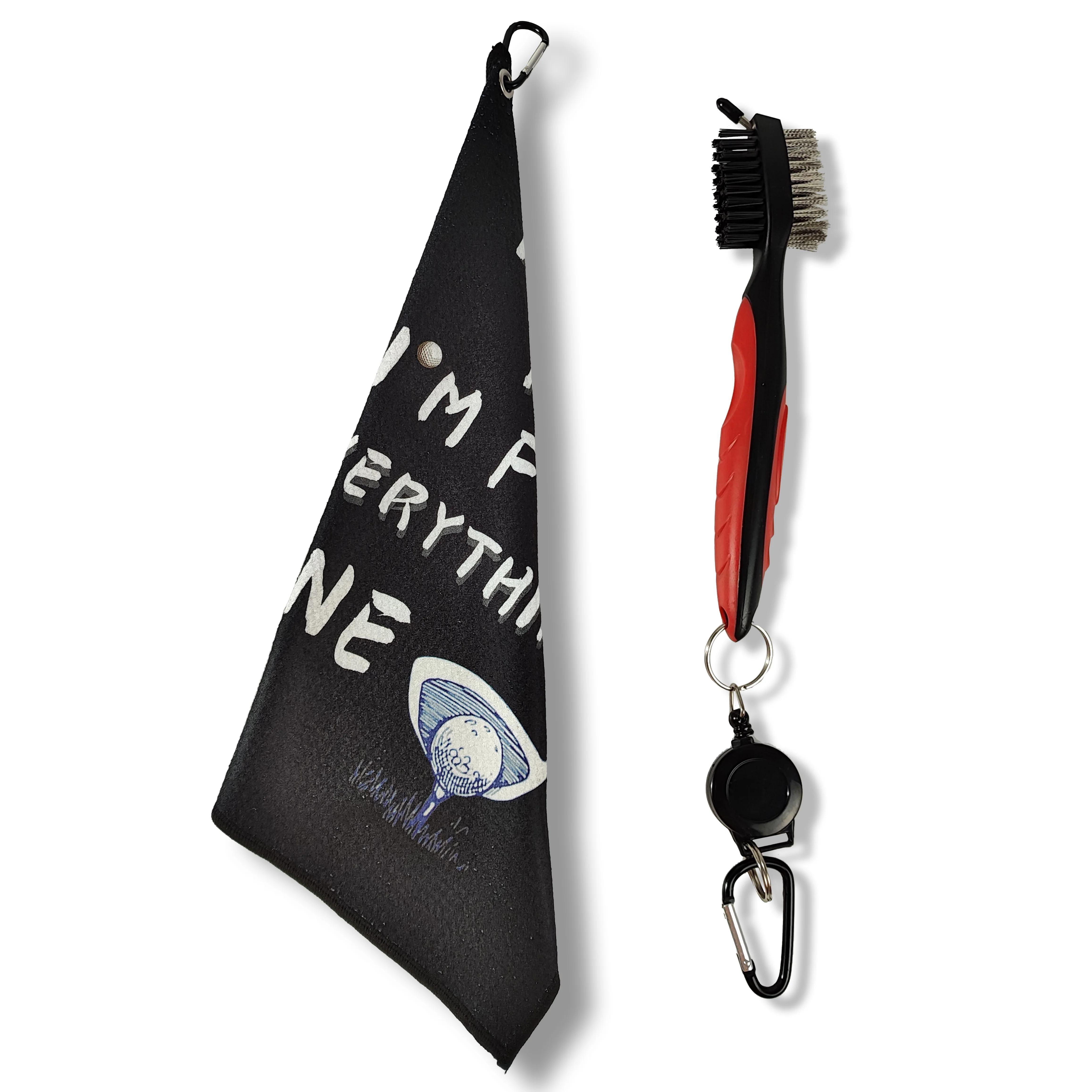 Waffle Microfiber Towel with Logo and with Hook Custom Printed Sublimation Microfiber Golf Towel
