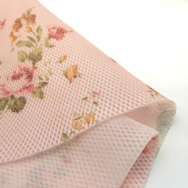 Hot Selling Recycled Power Printing 3D Air Spacer Sandwich Mesh Fabric Prints For Dress