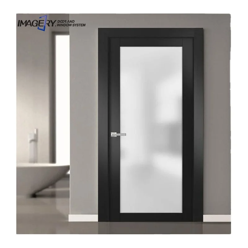 Custom Modern Interior Design Custom Thermal Break Aluminum Double Tempered Glass French Patio Swing Doors Sound Insulation