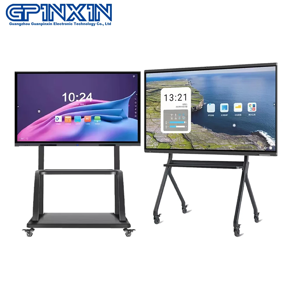 GPINXIN smart Interactive whiteboard for school 55 65 75 85 Inch Smart Whiteboard Android/windows OPS MINI PC Multi Touch screen