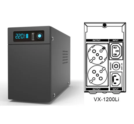 Домашний бесперебойный источник питания 1200VA UPS с USB-зарядным устройством литиевой батареей для компьютера