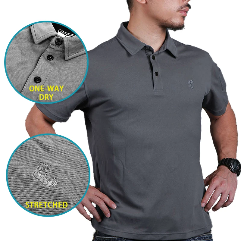 
 Оптовая продажа, модная быстросохнущая Мужская футболка из полиэстера Emersongear, дизайнерская Высококачественная простая Спортивная футболка-поло для гольфа на заказ, мужские футболки  