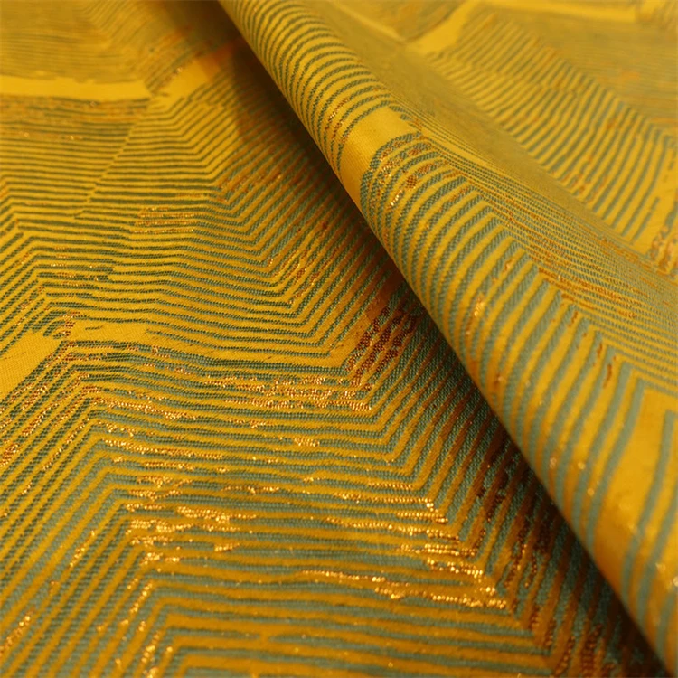 Wholesale Luxury Cushion Table Fabric Glitter Satin Silk Metallic Brocade Lurex Jacquard Polyester Fabric