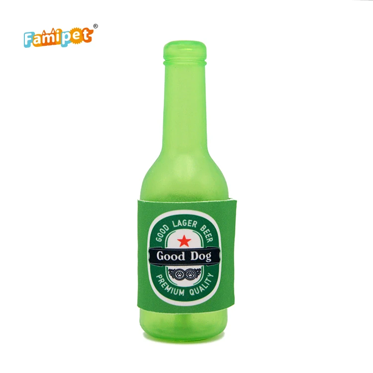 Hot Sale Unique Original Design Beer Collection Interactive TPR Dog Chew Pet Toy