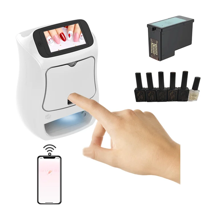 2024 Hot Selling 3D Nail Aart Printer Portable Commercial Fast Printing Smart Screen Manicure Machine With Drying