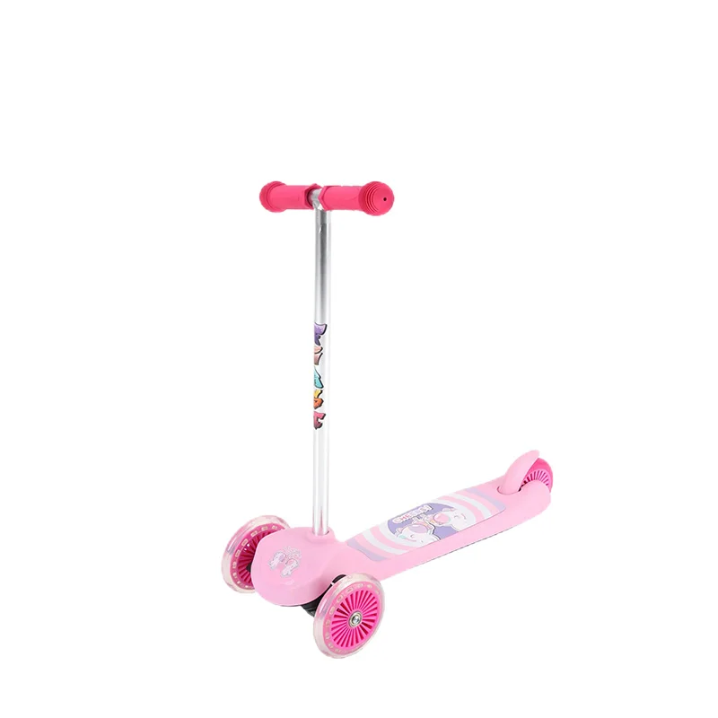 Customised Logo Toddler Child Mini Scooter Outdoor Foldable Scooter with Adjustable T Bar