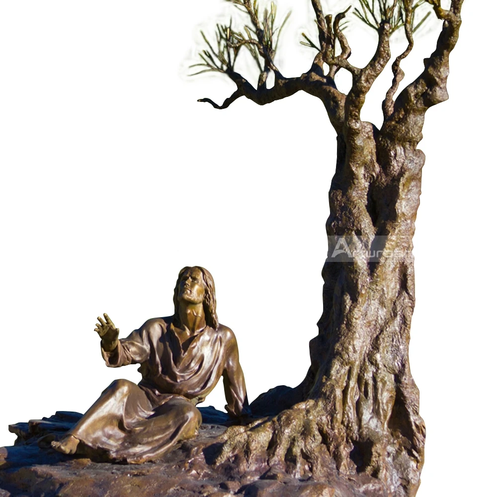 Big jesus statue under the tree for outdoor decoration direct selling jesus statue