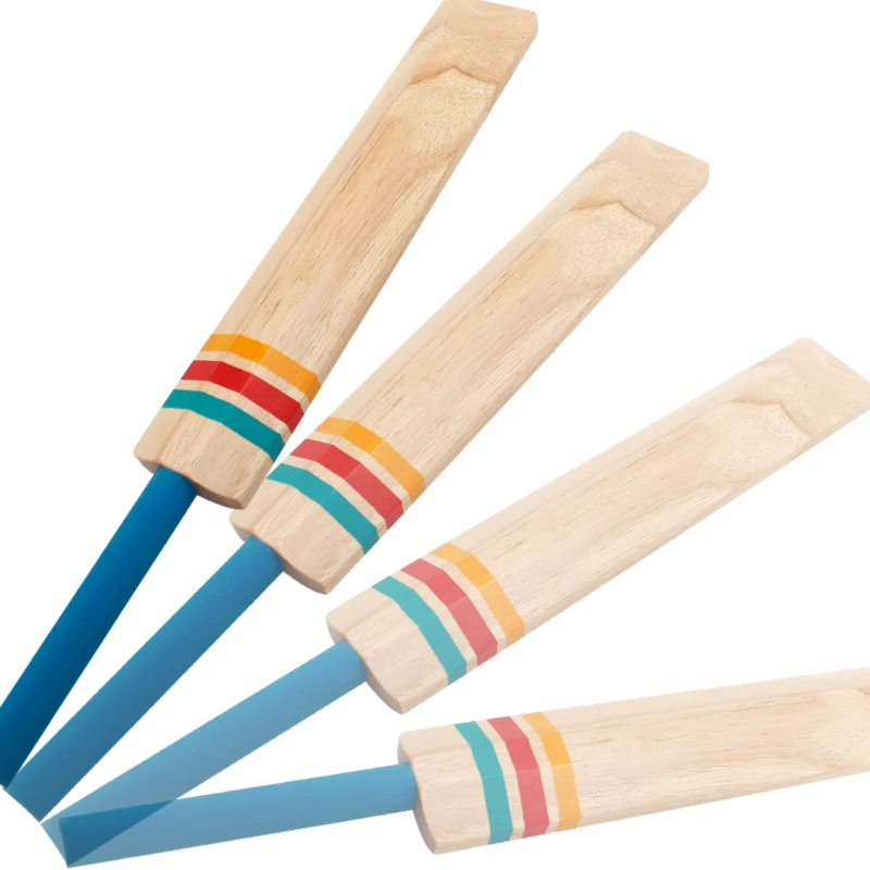 Direct wholesale factory classic wooden cricket bat for outdoor  cricket sports , solid pine wood mni size for kids