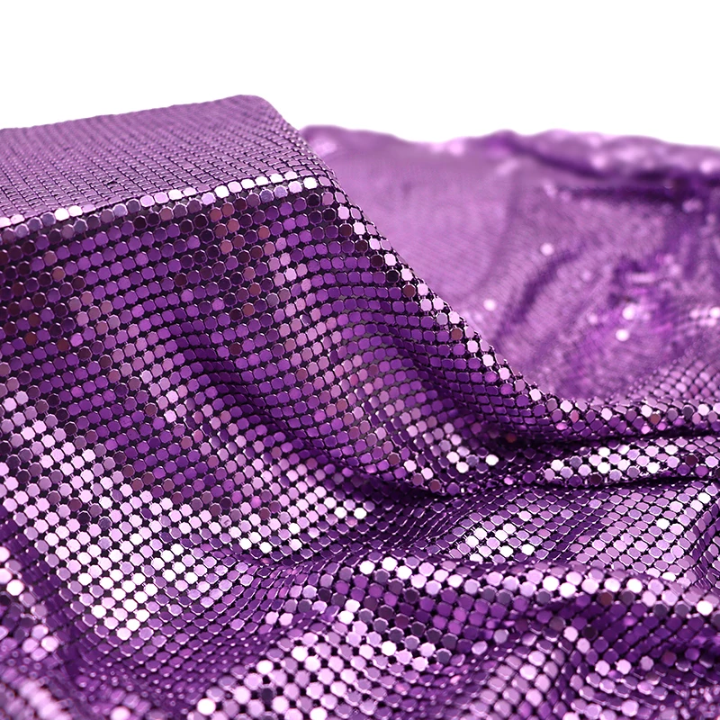 S538 Aluminum Chainmail Mesh Fabric Party Dress Chainmail Mesh Metallic Mesh Fabric Woven Fabric for Dress