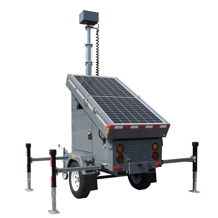 high quality  mobile cctv light tower trailer outdoor
