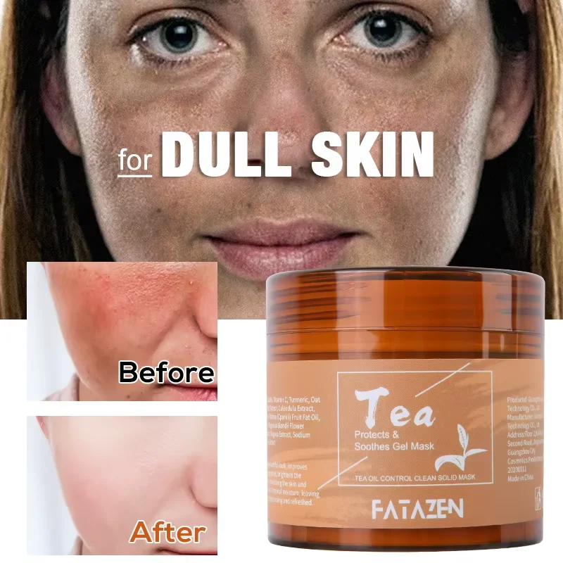 Custom Logo Deep Hydration Black Tea Clay Mask Face Mask Skin Care Products Whitening Smoothing Extract Facial Clay Mask